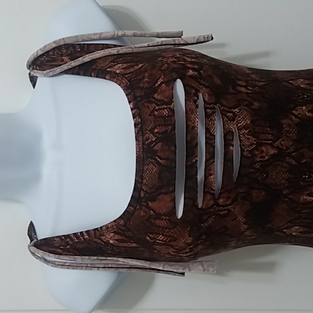 Upcycled Once & Again Snake Print Tank Top - image 2